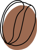 simplicity coffee bean freehand continuous line drawing png