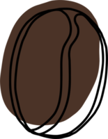 simplicidad grano de café dibujo de línea continua a mano alzada png