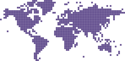 Square world map png