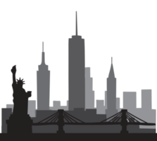 Freihandskizze der Skyline von New York City. png