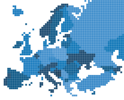 Geometry square form of Europe map png