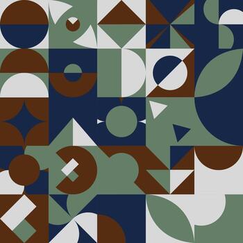 Geometric Bauhaus Pattern design. Abstract Background design template. Vector Shape and modern art.