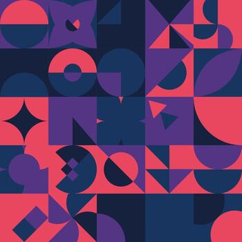 Geometric Bauhaus Pattern design. Abstract Background design template. Vector Shape and modern art.
