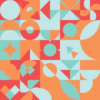 Geometric Bauhaus Pattern design. Abstract Background design template. Vector Shape and modern art.