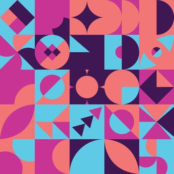 Geometric Bauhaus Pattern design. Abstract Background design template. Vector Shape and modern art.