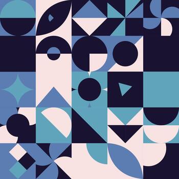 Geometric Bauhaus Pattern design. Abstract Background design template. Vector Shape and modern art.
