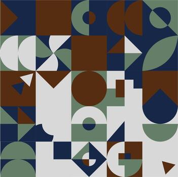 Geometric Bauhaus Pattern design. Abstract Background design template. Vector Shape and modern art.