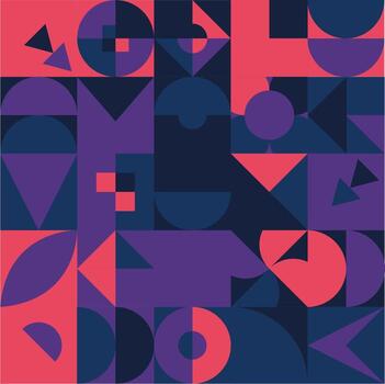 Geometric Bauhaus Pattern design. Abstract Background design template. Vector Shape and modern art.