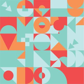 Geometric Bauhaus Pattern design. Abstract Background design template. Vector Shape and modern art.