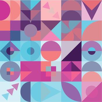 Geometric Bauhaus Pattern design. Abstract Background design template. Vector Shape and modern art.