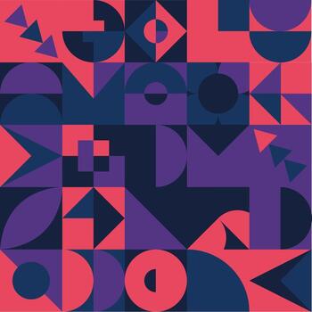 Geometric Bauhaus Pattern design. Abstract Background design template. Vector Shape and modern art.