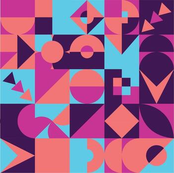 Geometric Bauhaus Pattern design. Abstract Background design template. Vector Shape and modern art.