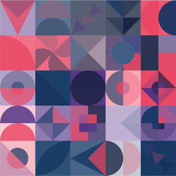 Geometric Bauhaus Pattern design. Abstract Background design template. Vector Shape and modern art.
