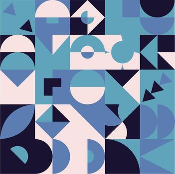 Geometric Bauhaus Pattern design. Abstract Background design template. Vector Shape and modern art.