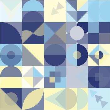 Geometric Bauhaus Pattern design. Abstract Background design template. Vector Shape and modern art.