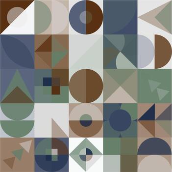 Geometric Bauhaus Pattern design. Abstract Background design template. Vector Shape and modern art.
