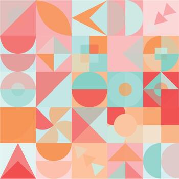 Geometric Bauhaus Pattern design. Abstract Background design template. Vector Shape and modern art.