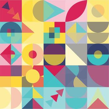 Geometric Bauhaus Pattern design. Abstract Background design template. Vector Shape and modern art.