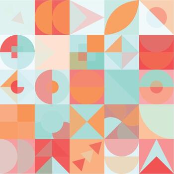 Geometric Bauhaus Pattern design. Abstract Background design template. Vector Shape and modern art.