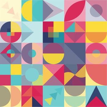 Geometric Bauhaus Pattern design. Abstract Background design template. Vector Shape and modern art.