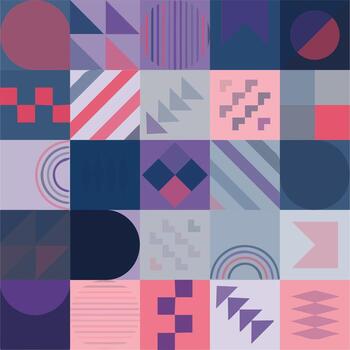 Geometric Bauhaus Pattern design. Abstract Background design template. Vector Shape and modern art.