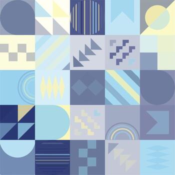 Geometric Bauhaus Pattern design. Abstract Background design template. Vector Shape and modern art.