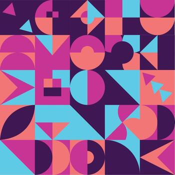 Geometric Bauhaus Pattern design. Abstract Background design template. Vector Shape and modern art.