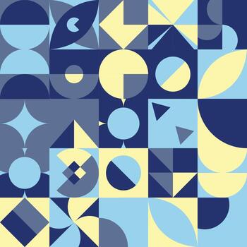 Geometric Bauhaus Pattern design. Abstract Background design template. Vector Shape and modern art.