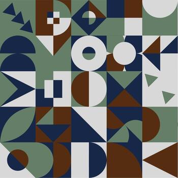 Geometric Bauhaus Pattern design. Abstract Background design template. Vector Shape and modern art.