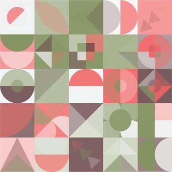 Geometric Bauhaus Pattern design. Abstract Background design template. Vector Shape and modern art.
