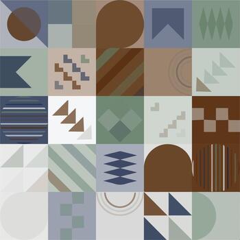 Geometric Bauhaus Pattern design. Abstract Background design template. Vector Shape and modern art.