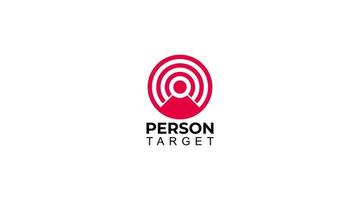 creative stylish person target logo design vector design concept illustration