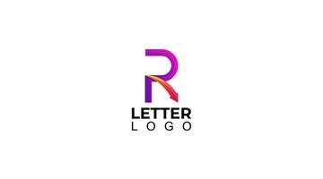 Gradient letter p arrow logo design template vector
