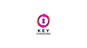 Key Protection changing logo design vector
