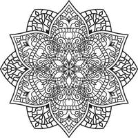 flor redonda mandalas blanco vector libre