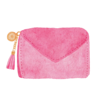 Watercolor illustration purse png