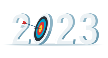 Frohes neues Jahr 2023. Ziel erreicht png