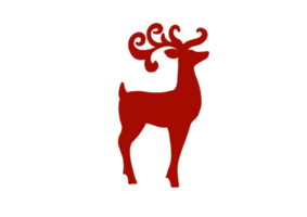 Red Christmas Reindeer png