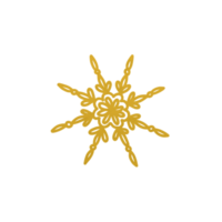 floco de neve elegante dourado png