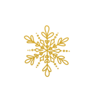 floco de neve elegante dourado png