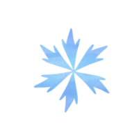 blauw waterverf sneeuwvlok png