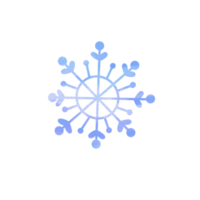 Blue Watercolor Snowflake png