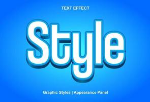 style text effect with 3d texture. vector