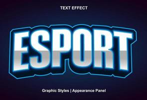 e sport text effect and editable vector