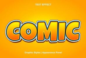 comic text effect and editable vector