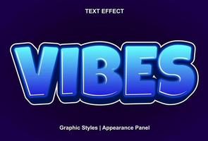 Vibes and editable text effects vector