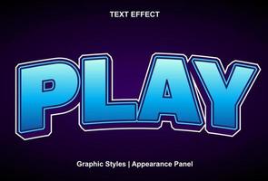 play text effect in 3d style and editable vector