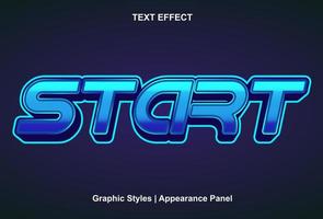 start text effect with 3d style and editable vector