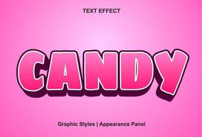 candy text effect with 3d style and can be edited. vector