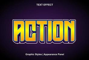 action text effect with 3d style and editable. vector